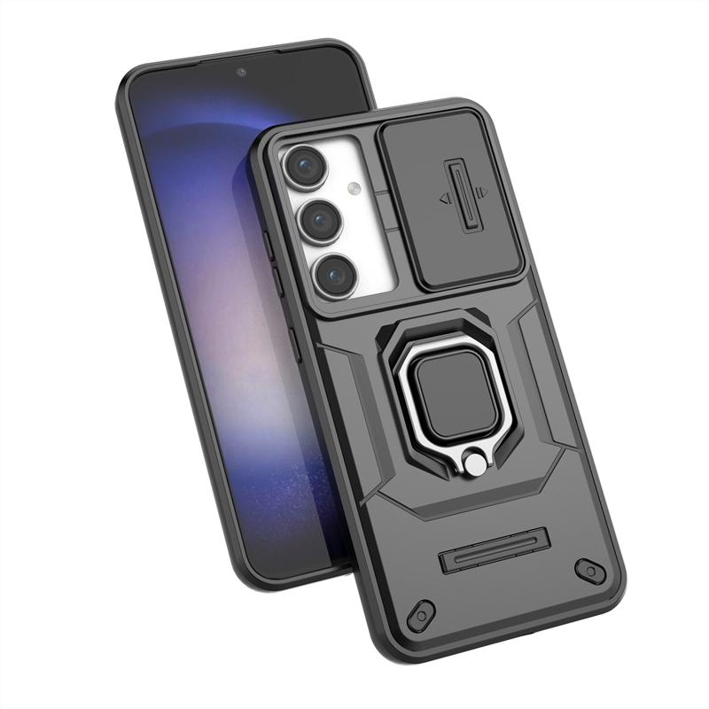 For Samsung Galaxy S24 FE Case Slide Camera Len Cases Samsung Galaxy S24 FE Cover Shockproof Armor PC TPU Cover Galaxy S24 FE