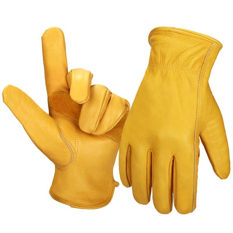 OLOMM Cowhide Work Gloves S-XL
