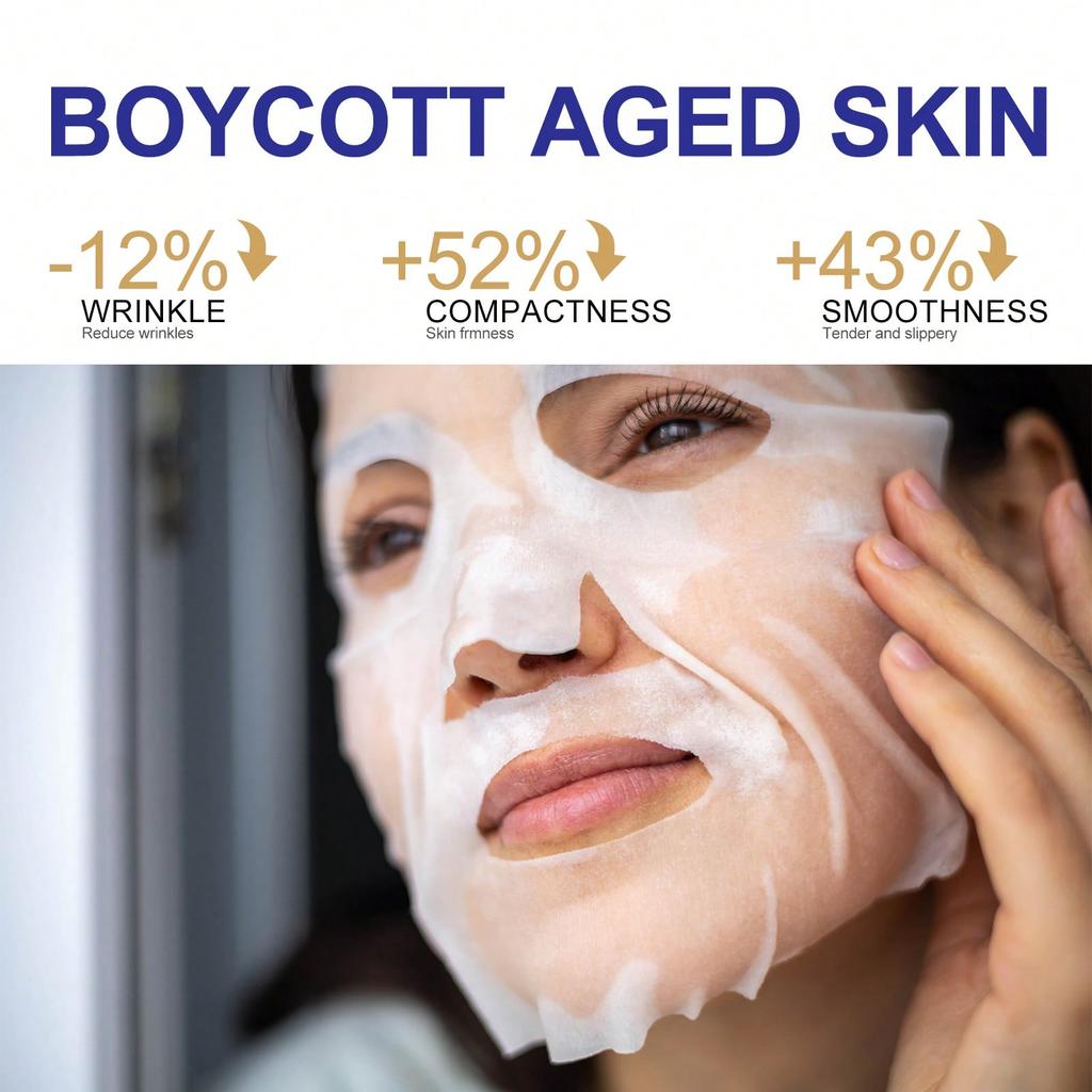 1/3/5/10pcs Collagen Face Mask, Moisturizing, Hydrating, Smooth Skin, Improve Dryness, Facial Care