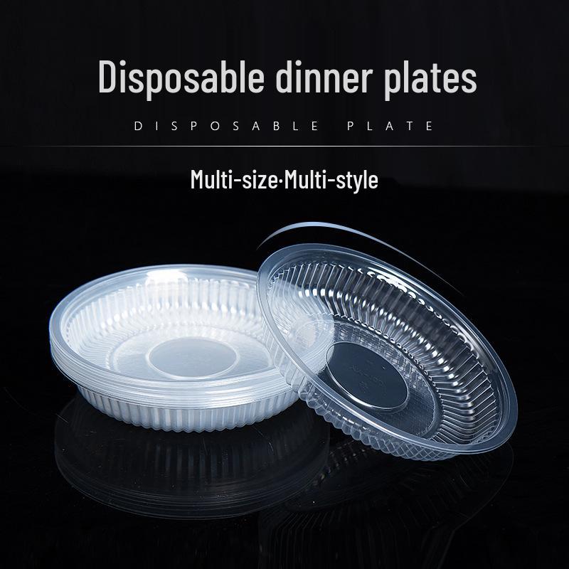 High-Temperature Resistant Disposable Picnic Plates - Food-Grade Plastic for Serving Meals