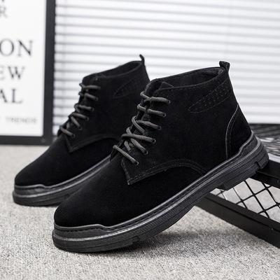 Enkel bomull valfria trendiga skor herrskor mode sneakers stövlar herr casual Martin-stövlar