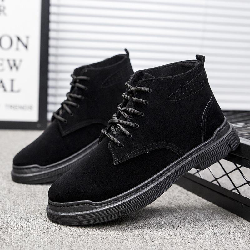 Men's Martin Boots Single Cotton New Casual Shoes Trend Student Sports Breathable High Top Versatile