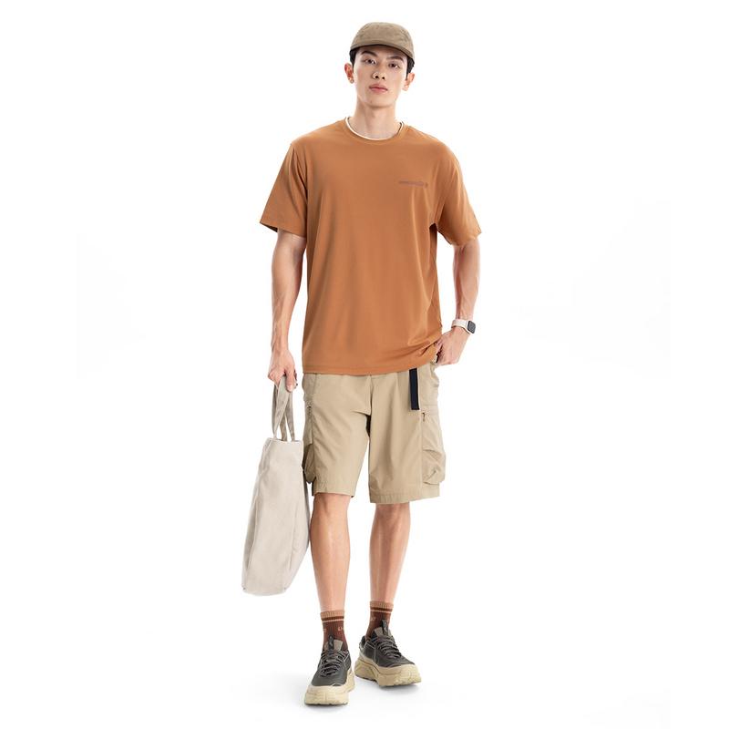 Li-Ning Outdoor CF Quick-Dry Rainproof Cool Sun Protection Stretch Wear-Resistant Multi-Pocket Sports Cargo Shorts Men shorts Khaki AKSW015-4