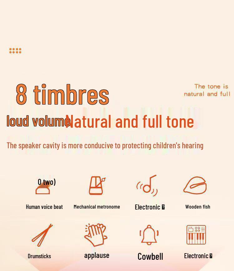 Human Voice Metronome JM93 for Piano, Guitar, Guzheng, Drum - Universal Music Rhythm Device