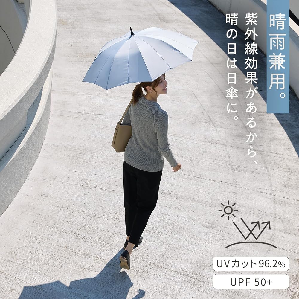 Marna Shupatto Umbrella: Lightweight, buttonless design that folds automatically when closed. Long