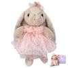 [HAYAOKIYASAN] Recital Present Rabbit Stuffed Toy Ballet Piano Girls 6, 7, 8, 9, 10 Years Old Elementary School Birthday Cute Keychain with Hand