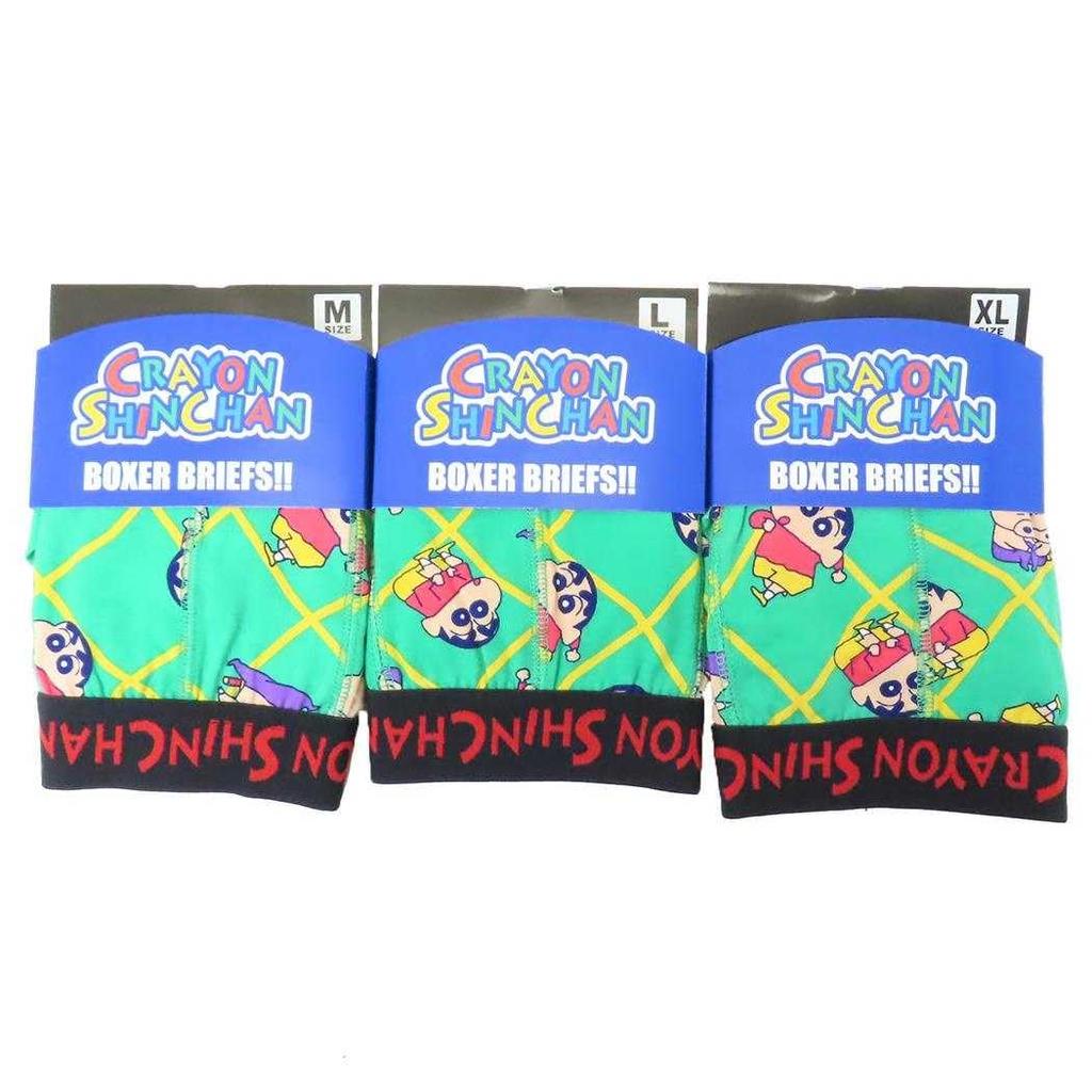 Small Planet Crayon Shin-chan Men's Boxer Briefs, Shinnosuke & Buriburizaemon, Size M