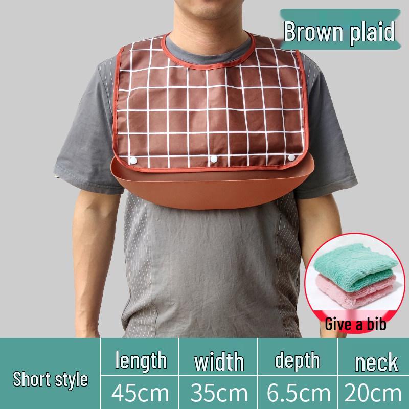 Waterproof 3D Leak-Proof Adult Bib for Elderly Patients