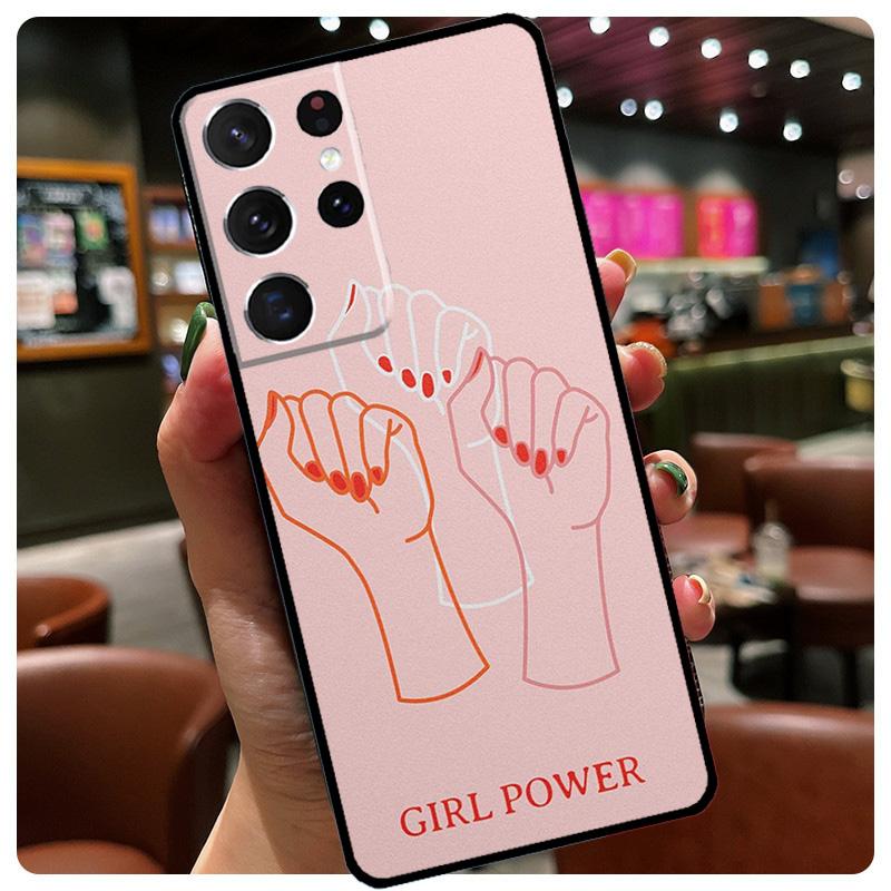 Hand Holding Moon Finger Heart Phone Cover For Samsung Galaxy S23 S21 S22 Ultra S20 FE Note 20 Note 10 S8 S9 S10 Plus Case