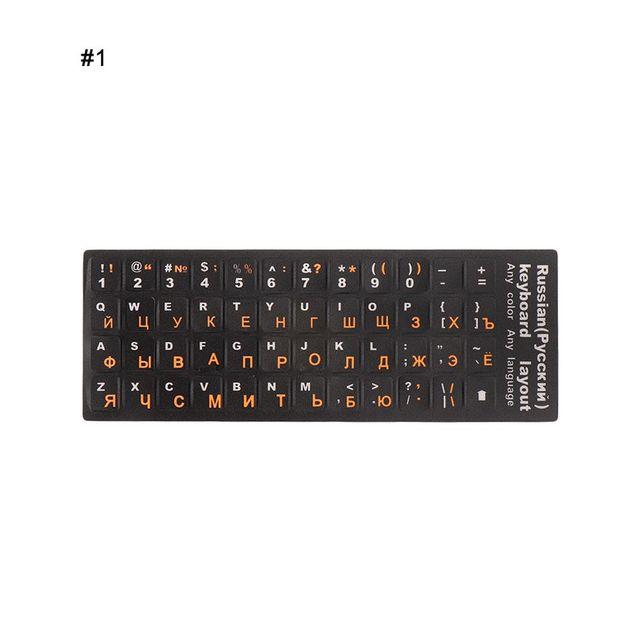 Mehrsprachige Tastaturaufkleber Spanisch/Englisch/Russisch/Deutsch/Arabisch/Italienisch/Japanische Buchstabenersatz für Laptop PC Notebook