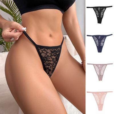 Dámská lehká dámská tanga s krajkou, síťovinou, letní sexy pohodlná prodyšná