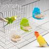 Semicircular Built-in Bird Feeder Bowl Cage Accessory for Parakeet Lovebird