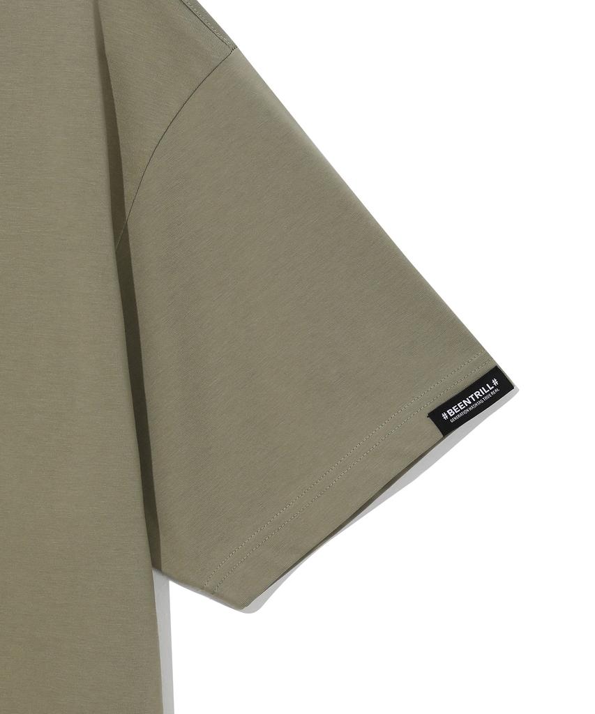 BEENTRILL Script Logo T-Shirt (Khaki)