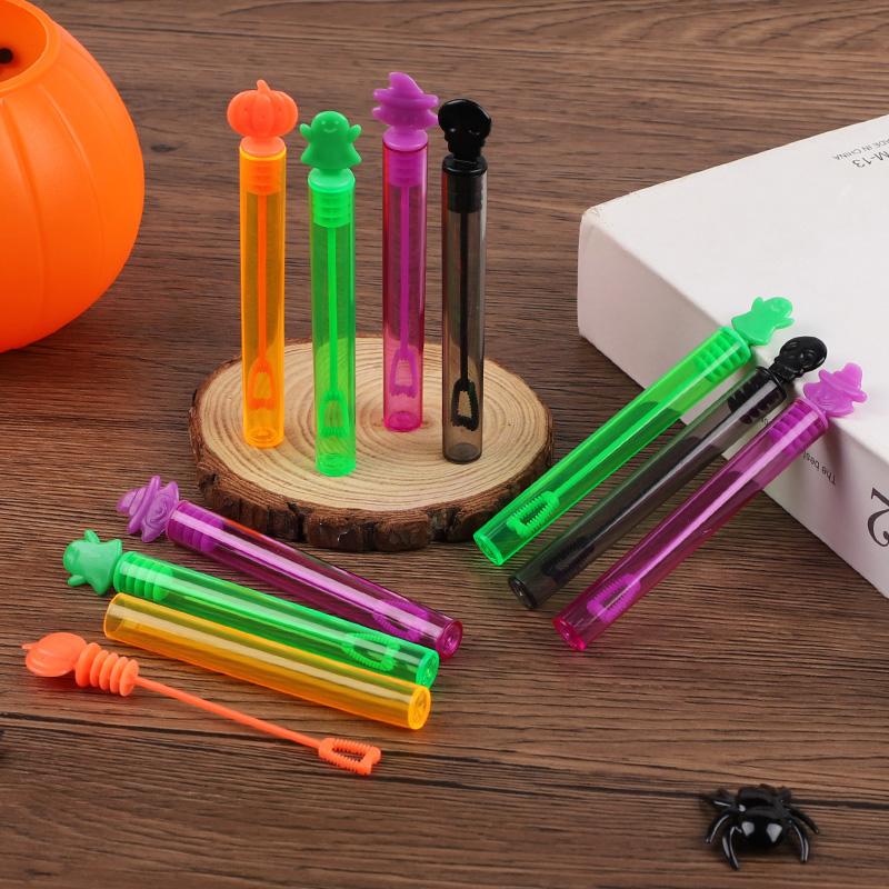 12-36pcs Halloween Theme Bubble Soap Bottle Pumpkin Ghost Empty Tube Wand Kids Halloween Party Favors Trick or Treat Gift Toys