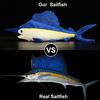 ZHONGXIN MADE Simulation Swordfish Sailfish Plush Toy - 18.5-inch Realistic Swordfish Deep Sea Animal Plush Figure, Super Soft Stuffed Animal, Gift