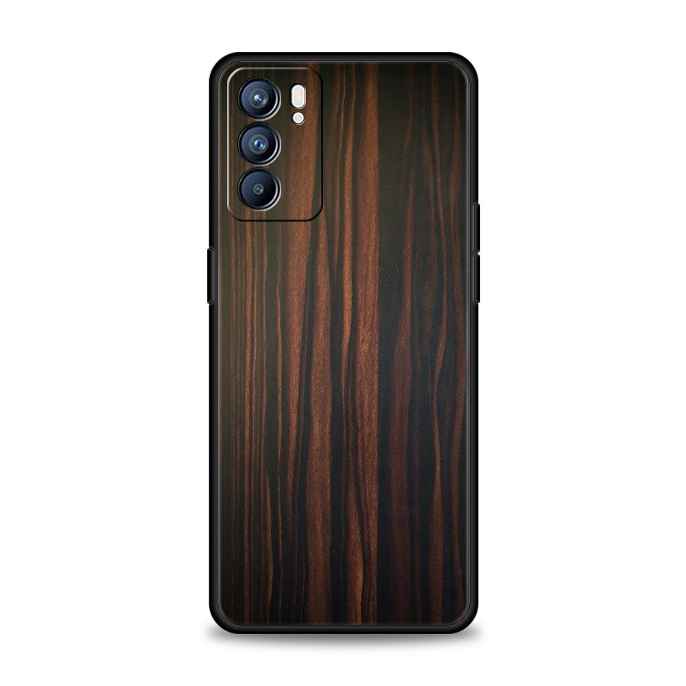 Luxury Vintage Wood Grain Pattern Phone Case For Oppo Reno 13 12 11 10 7 F Find X5 X6 A98 A80 A79 A78 A57 A54 A17 Pro Soft TPU