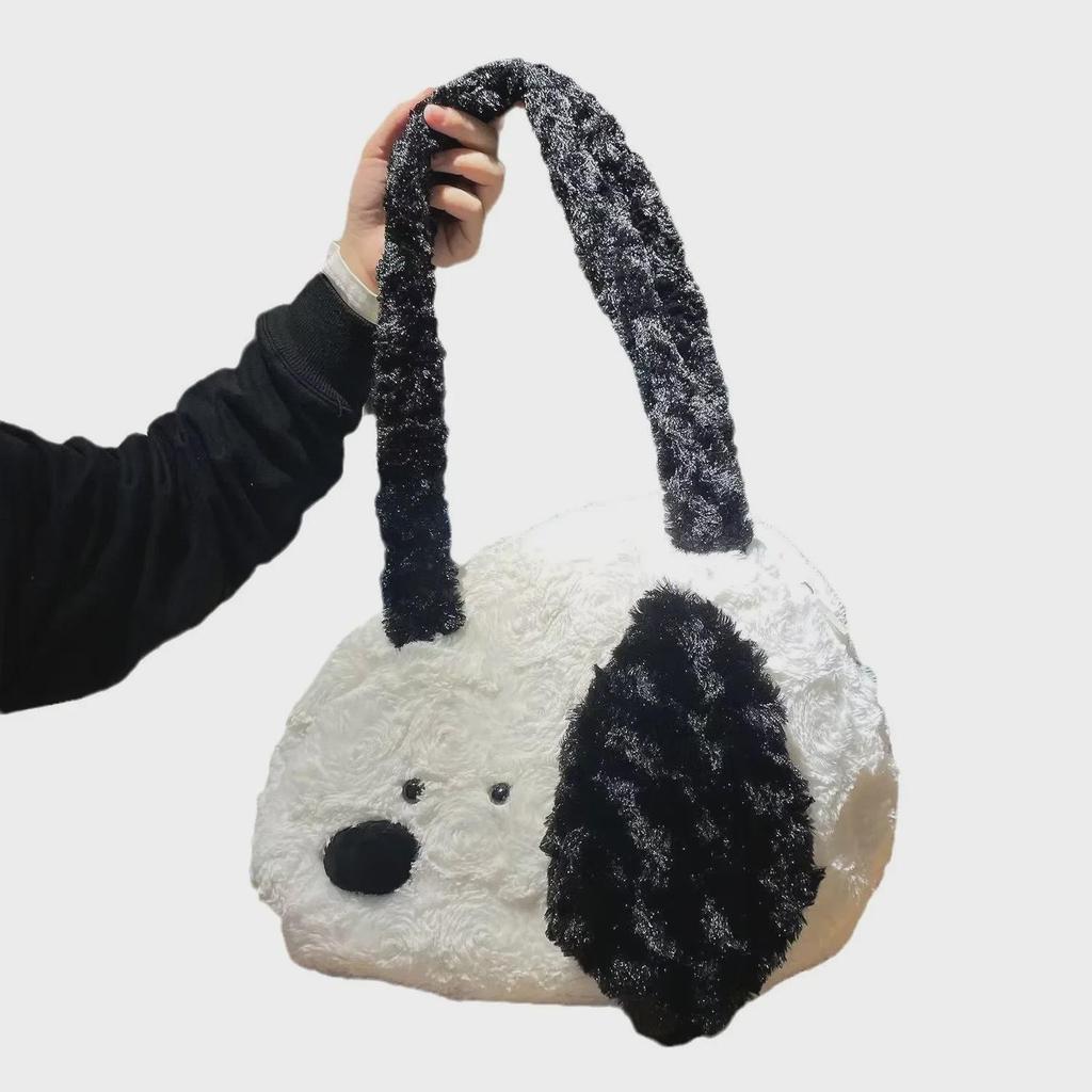 Toffee Rabbit Plush Shoulder Bag - Large Capacity, Japanese Niche Design for Female Students