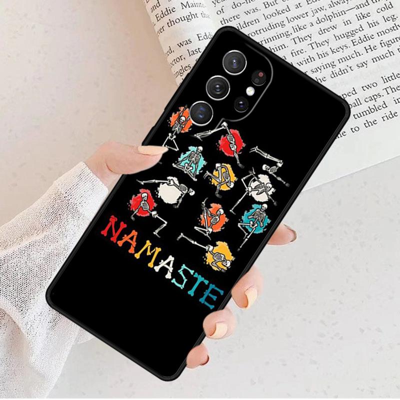Skeleton Yoga Phone Case For Samsung Galaxy S25 S23 S30 S8 S21 S20 FE S24 S22 Note 10 20 S8 Plus Lite Ultra