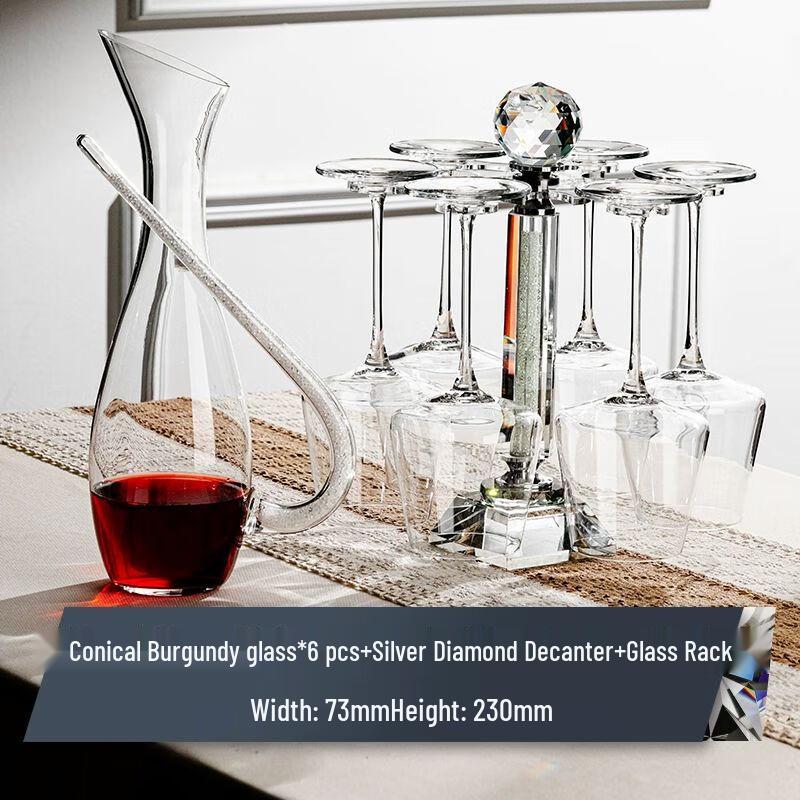 Luxury Crystal Wine Decanter & Goblet Set