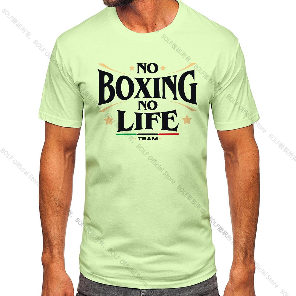 No Boxing No Life Gym Printed Vintage Men T-shirt Sport 100% Cotton Classic Tees for Men Women Sportswear Tops