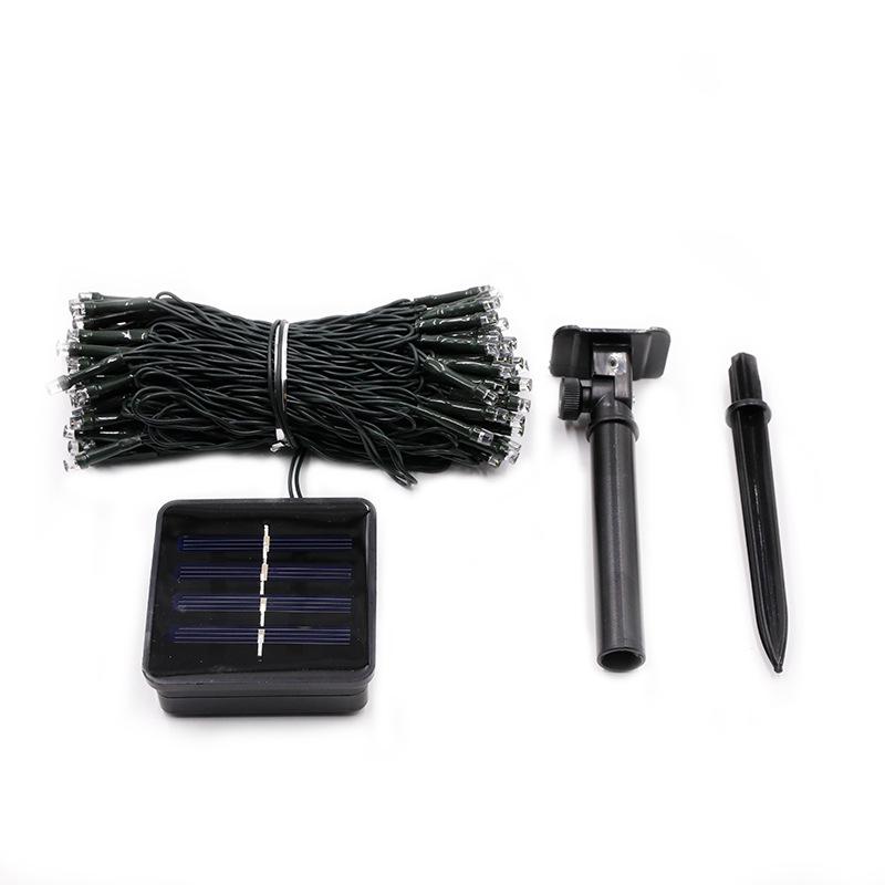 Multicolor Remote-Control LED Solar String Lights, Outdoor Holiday Decoration, 8 Modes.
