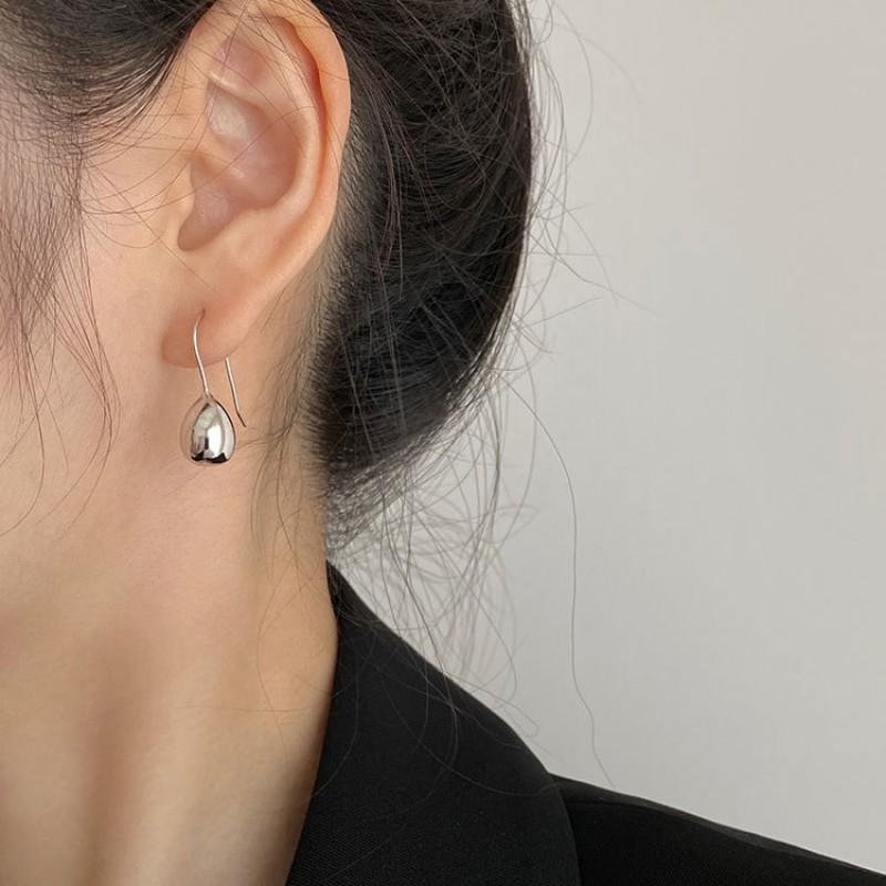 Minimalist Sterling Ball Stud Earrings Women Modern Geometric Jewelry 2021 Collection 925 Sterling Silver
