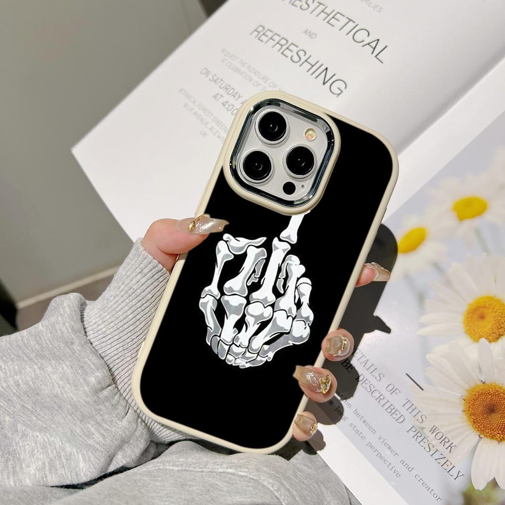 Ae80 Gesture Greeting Design Art Phone Cases for Samsung A13 A32 A53 A04e A54 S23 S24 Ultra Infinix Hot 40i Huawei Metal Camera Protective Back Cover