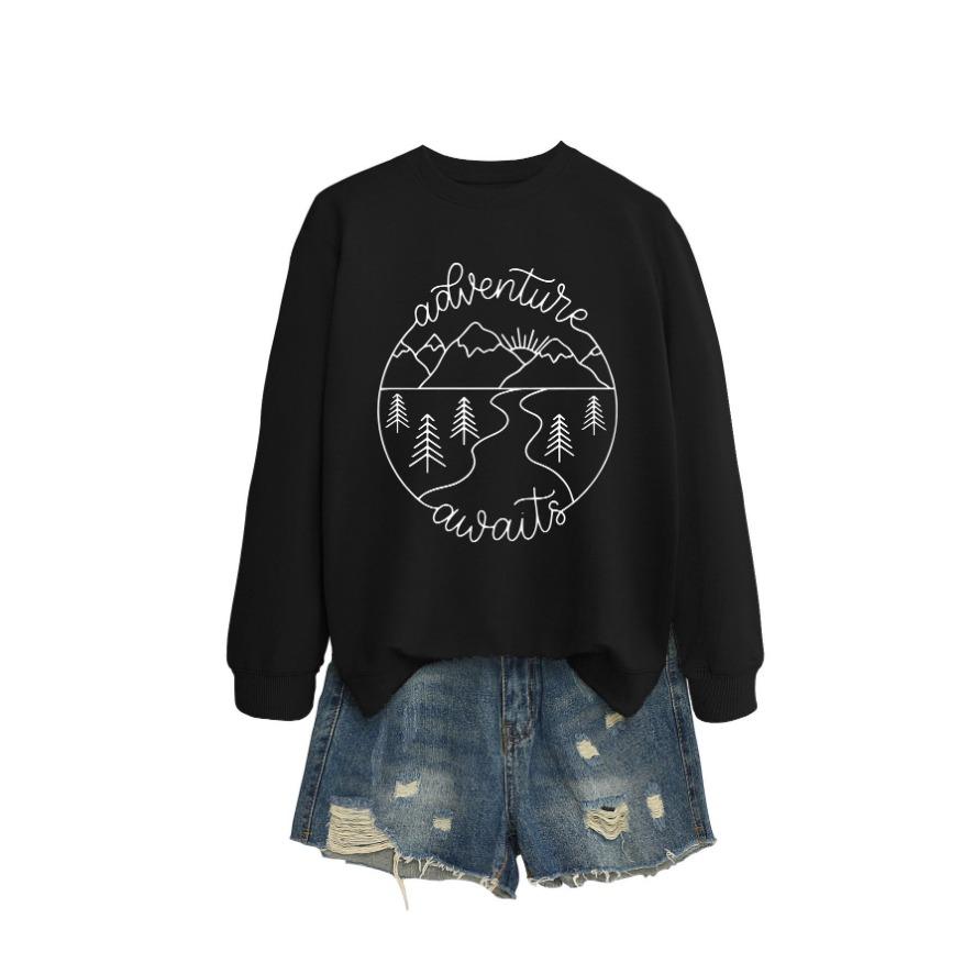 Nová kreativní módní mikina podzimní dámská mikina podzimní a zimní dámská zesílená mikina zimní mikina velké velikosti