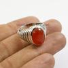 Oval Carnelian Ring, 925 Sterling Silver, Handmade Anniversary Ring