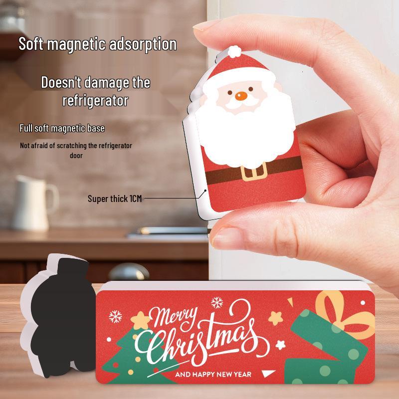 3D Weihnachts-Kühlschrankmagnete: Weihnachtsmann, Baum, Schneemann & Rentier