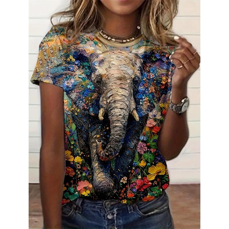 Summer Cute Dog Short Sleeve T Shirt Fun Animal Round Neck Short Sleeve T Shirt Loose and Comfortable for Men and Women