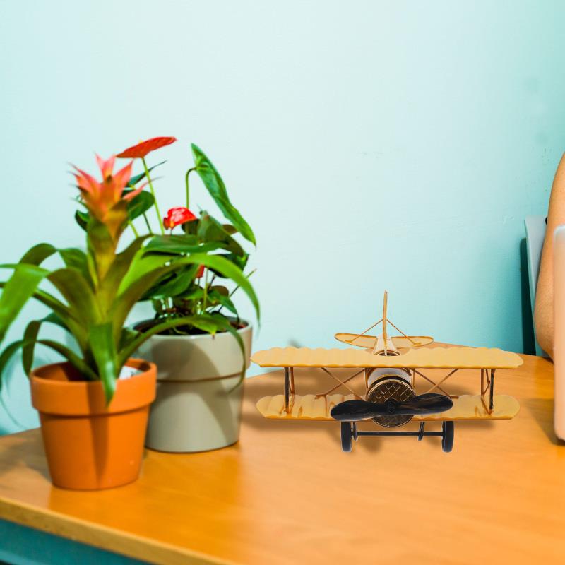 Handmade Small Airplane Model Ornaments Creative Plane Statue Miniatures Art Crafts Decoration Desk Accessories Gift