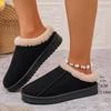 Large Size Flat-soled Cotton Shoes for Women's Autumn and Winter New Velvet Thickened Warm Snow Boots for Women