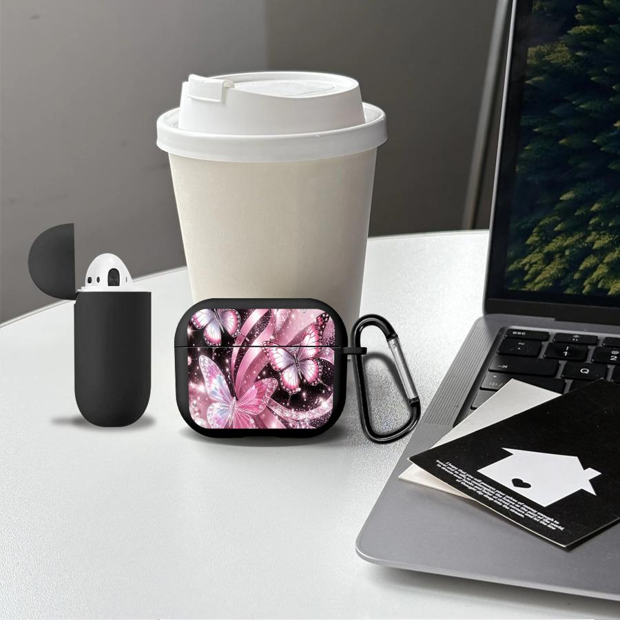 Earphone Cases Cover Case For Airpods Pro2 Pro3 4 2 3 1 Pro Pink Butterfly