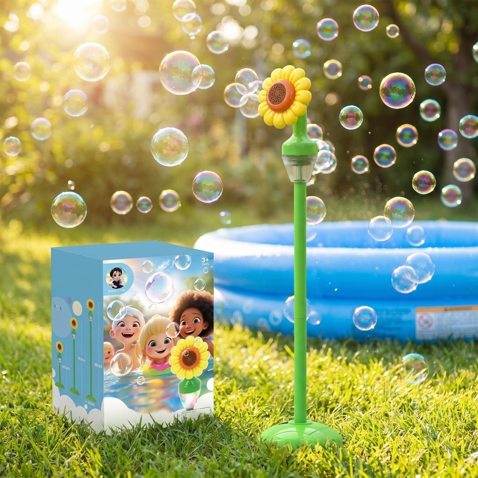 

Yellow Sunflower Bubble Machine Fully Automatic Light Music Electric Bubble Blowing Outdoor Camping Bubble Machine one size