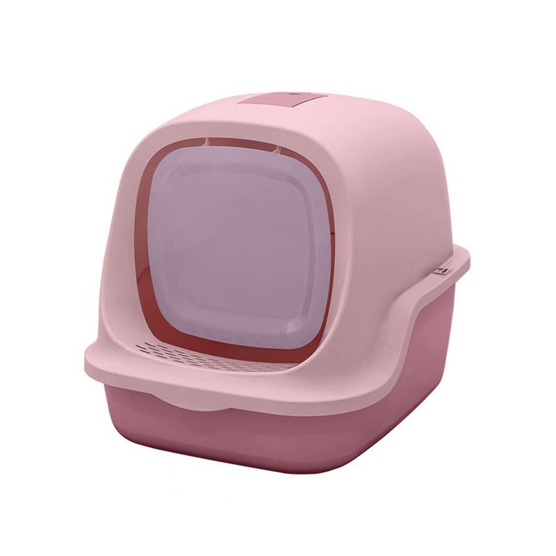Koda Sandbox Cat Litter Box Semi-enclosed Splashproof Cat Tray Cat Toilet Cleaning Basin Supplies Pet Toilet Kitten Tray Bedpan