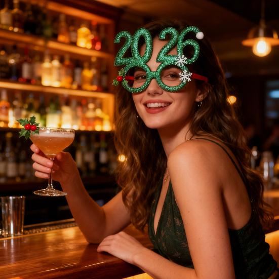 2026 New Year Eve Glasses Christmas Party Photo Props for Adults Kids Festive Celebration Eyewear for Countdown Party