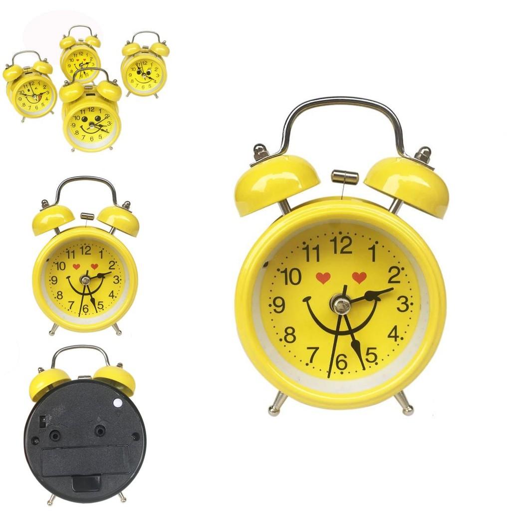 Childrens School Desk Alarm Clock With Metal Frame And Night Light Feature