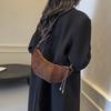 Vintage Aesthetic Horn Bag For Women With Soft Suede Material And Unique Design