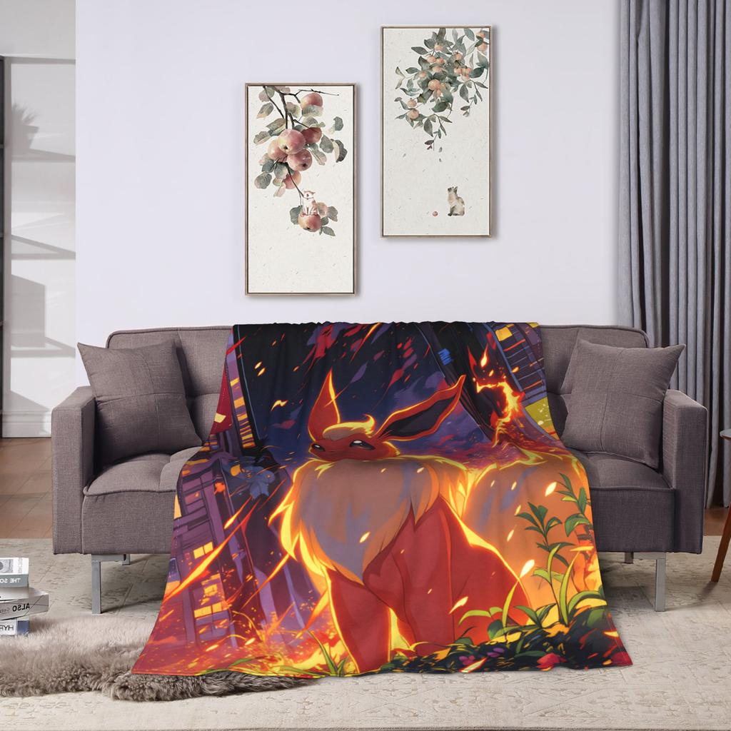Flareon Blanket Quality Warm Soft Throw Blanket Winter Girls Boys Living Room Aesthetic Bedspread