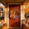 Harvest Wreath With Pumpkin Decor Front Door Wall Hanging Thanksgiving Party Decoration