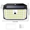 176 LED Outdoor Solar Lights with Motion Sensor and 3 Lighting Modes IP65 Waterproof Solar Wall Lights for Garden Patio Yard