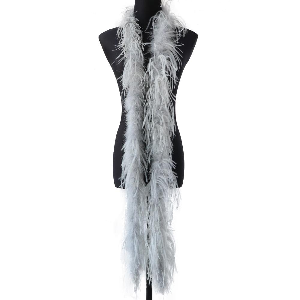 1Ply Ostrich Feather Boa 13-15CM Long Feathers Trims for Crafts Party Dress Sewing Decoration Plumas Ribbon 2 Meters Multicolor
