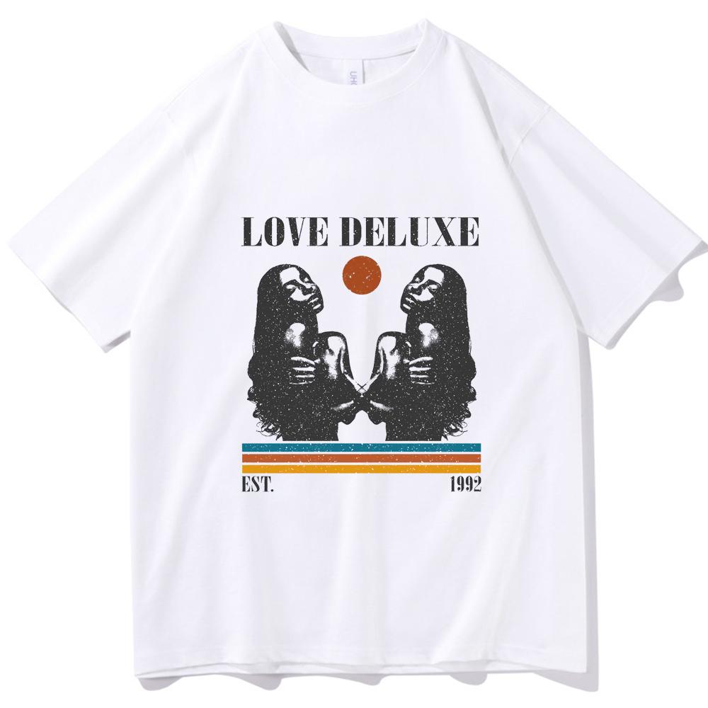 Sade Love Deluxe tričko Dámské Kulatý výstřih Ležérní Potisk Letní Hudební Fanoušci Dárek Tričko Oversized tričko Pánské Běžné