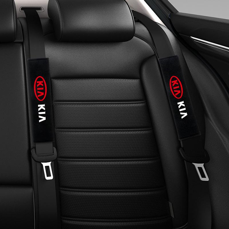 2pcs Auto Cotton Seat Belt Cover Case For Kia Rio Ceed Sportage Cerato Soul Sorento K2 K5 Picanto Optima Accessories