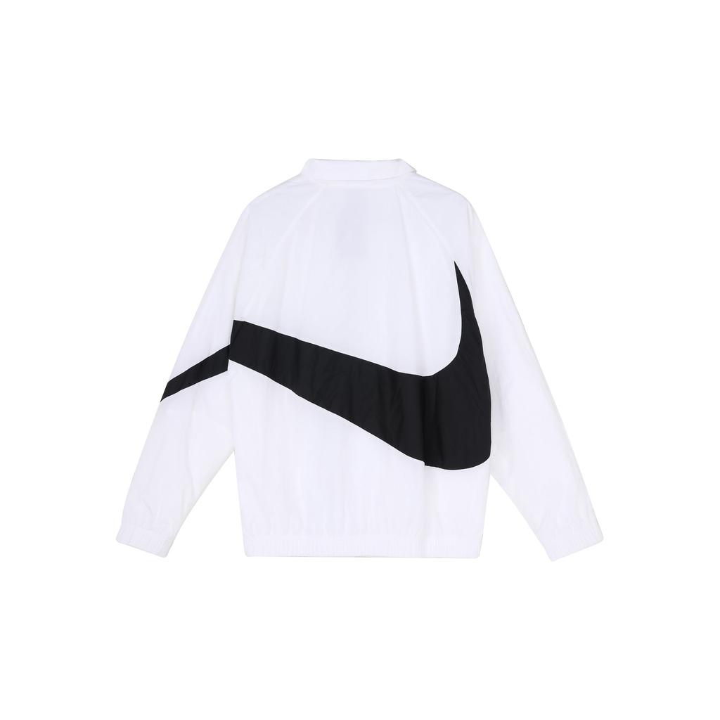 Nike Sportswear Big Swoosh Men's Loose Fit Woven Windbreaker Jacket White Black AR3133-100