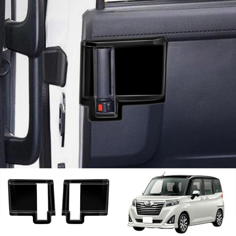 For TOYOTA ROOMY    2024 ABS Black Interior Middle Door Handle Catch Bowl Panel Cover Trim Protector Accessories