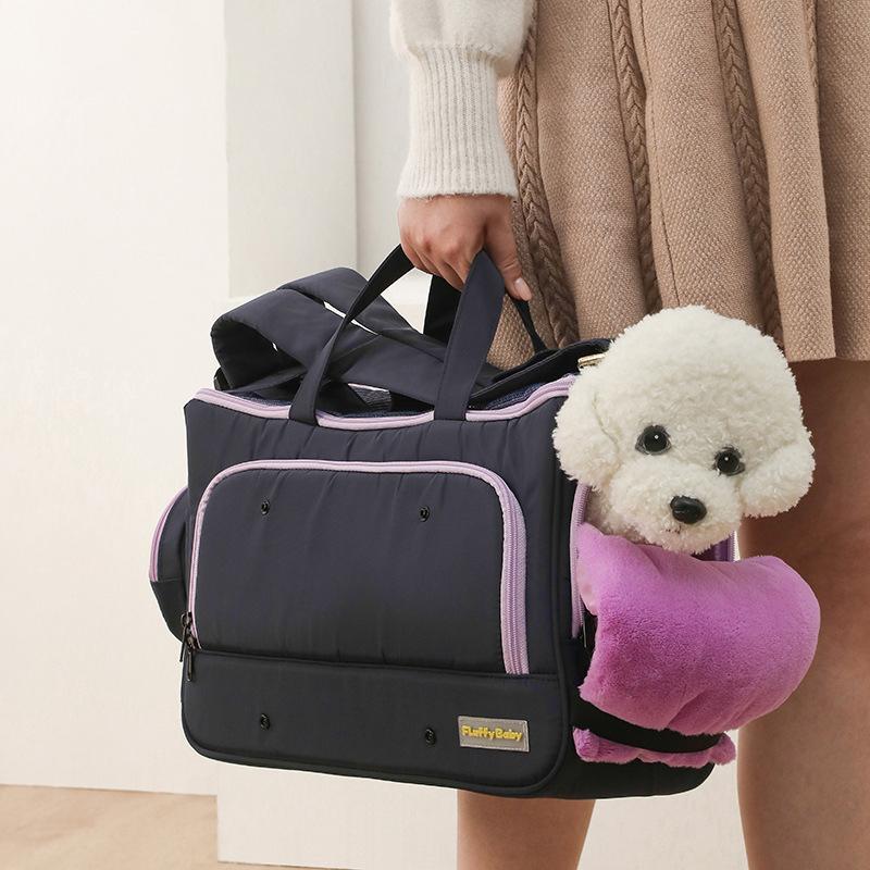 Dog Carrier Bag Large Capacity Handbag Pet Carriers Portable Shoulder Backpack With Breathable Mesh for Small Dog Cat Travel Bag
