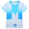 19820 Kinder Mädchen Prinzessin Print Kurzarm T-Shirt Top Shorts Blaue Sets
