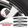4Pcs Car Wheel Hub Rim Stickers Decals Auto Styling Accessories For Insignia Astra G J F K Vectra C H Corsa C B D Omega